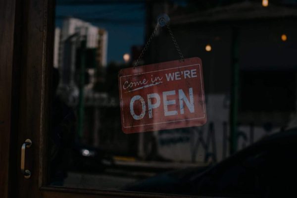Edge Lit Table Top Sign