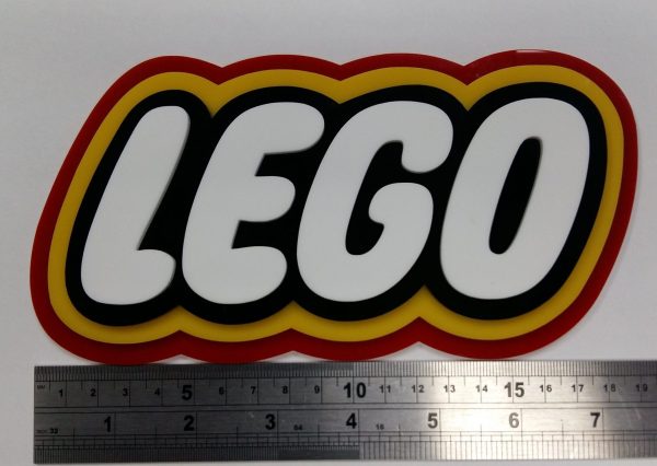 LEGO plaque/ door sign in 3D eye-popping acrylic!