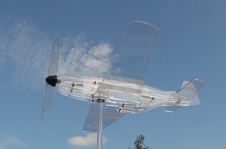 Handmade P-51 Mustang wind spinner