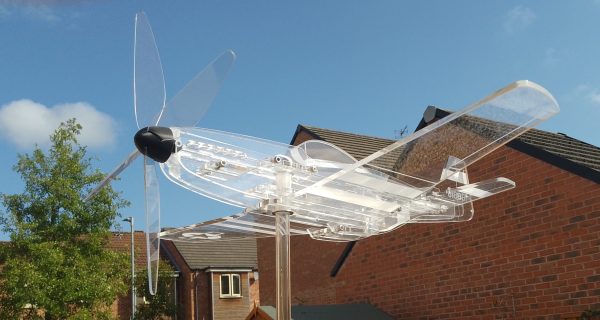 Handmade North American P-51 Mustang wind-vane, wind-spinner, sun-catcher, aeroplane kit.